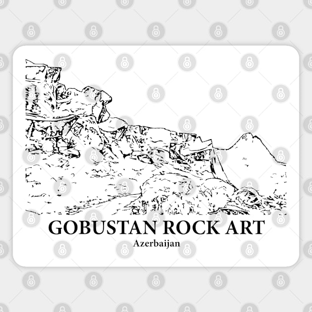Gobustan Rock Art - Azerbaijan Magnet by Lakeric